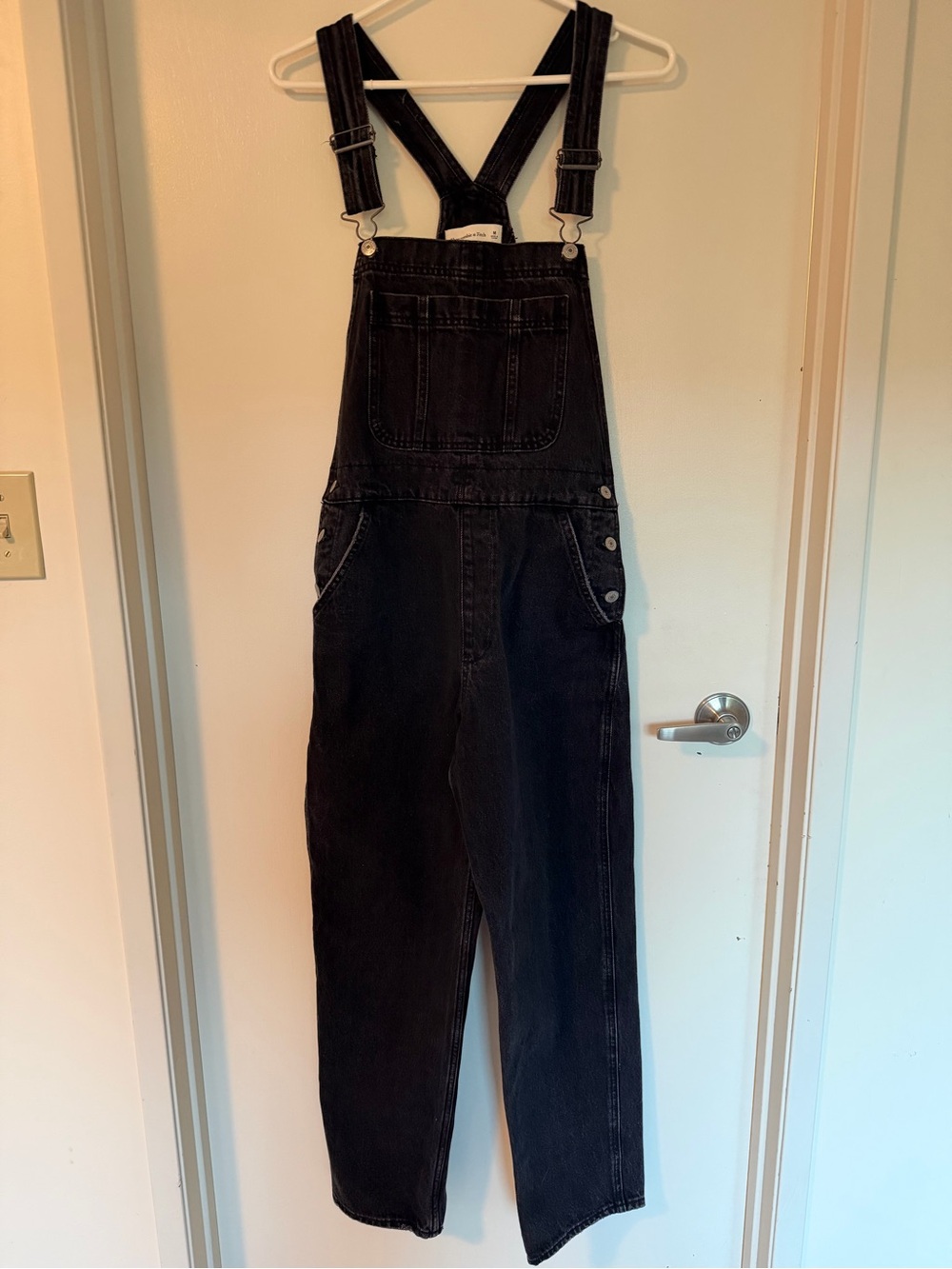 Abercrombie & Fitch Black Denim Overalls